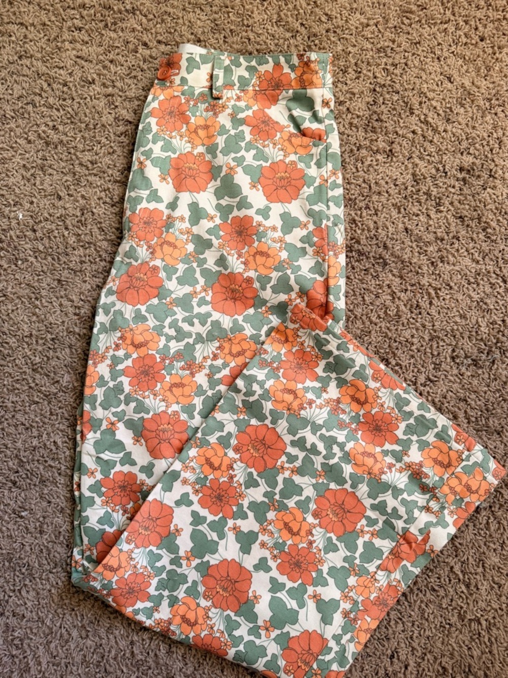 ROLLA'S Floral Wide Leg Jeans